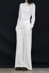 SWAYING 25 Spring/Summer Flared Wool Trousers SW-SW25PS3B12-BAI White SW25PS3B12